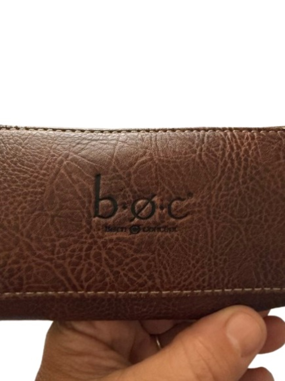 b.ø.c Born Concept Brown Faux Leather Crossbody Bag Organizer Everyday Purse - Picture 2 of 7